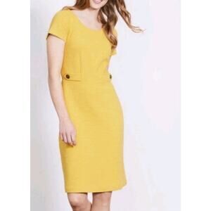 Boden Yellow Midi Dress